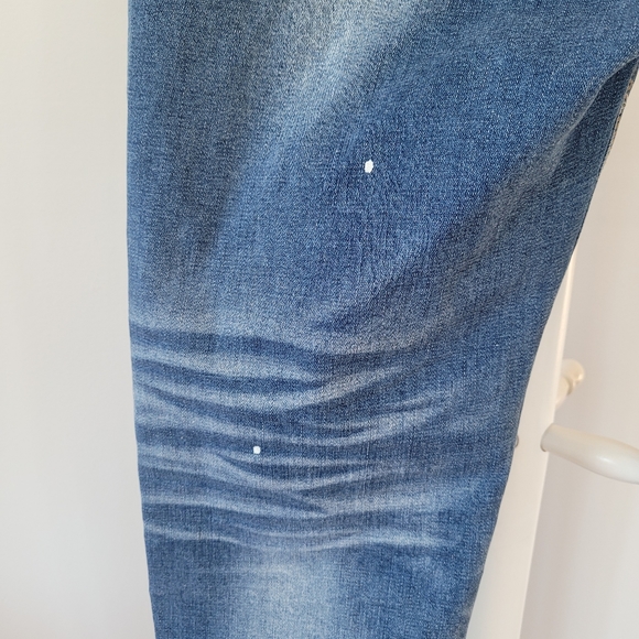 Dark-Wash Distressed Skinny Denim Jeans - Picture 6 of 13